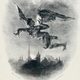 Eugene Delacroix, “Mephistopheles Flying over the City” (1828).